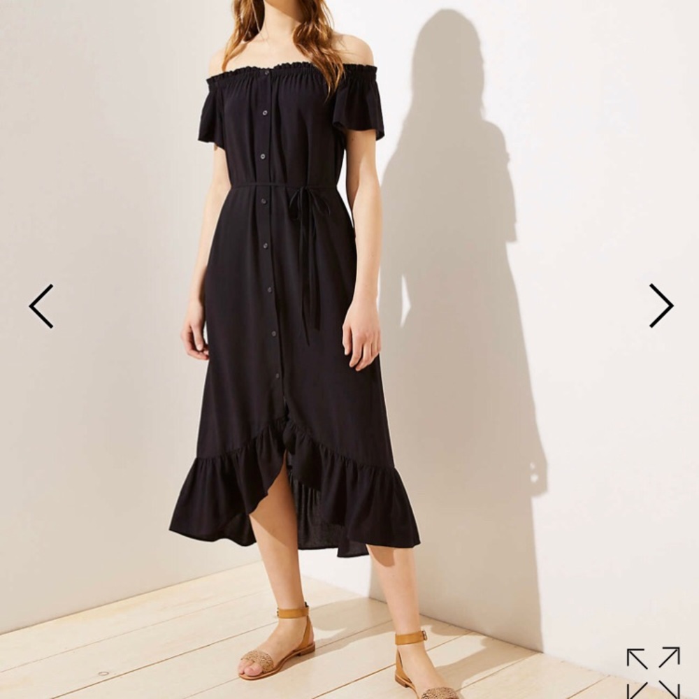 Off the shoulder midi dress